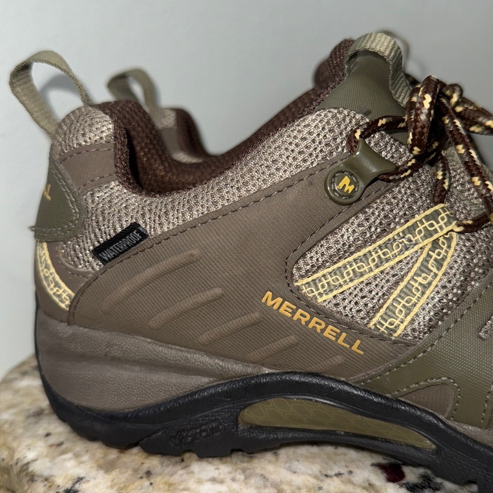 Merrell Siren Sport 2 Low Cut Brindle Olive Waterproof Hiking Shoes Sneakers 6.5 - Picture 2 of 16